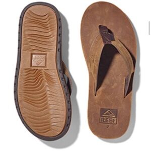Reef Men's Brown Voyage Lux Sandals with Waterproof Leather SZ 13
